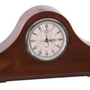 American Furniture Classics Remington Mantel Clock in Burnished Brown Cherry